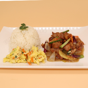 Spring Onion Chicken/Pork/Fish Rice